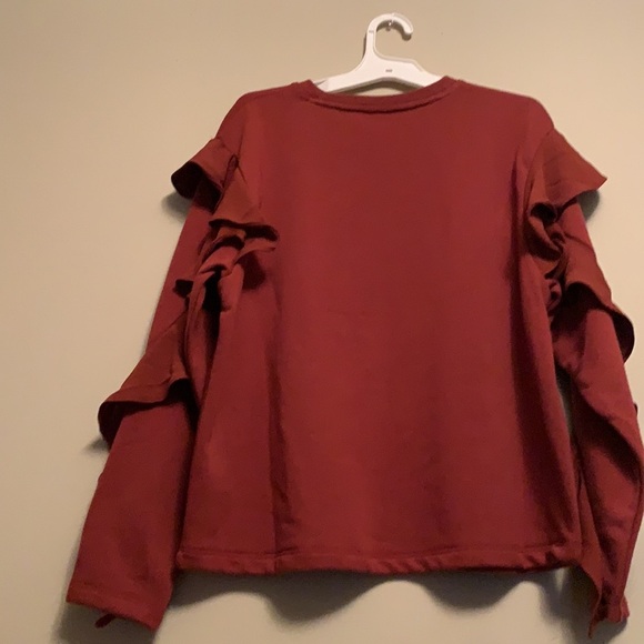 A New Day Long Sleeve Top, color Burnt Umber, Size Small - Picture 4 of 5